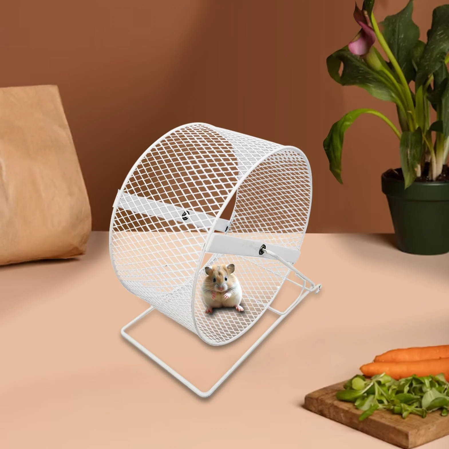 Rueda de Chinchilla, rueda pequeña de hámster - Ruedas de ejercicio para | animales pequeños, accesorios de jaula para hámster, juguetes divertidos para silencioso para ratón, jerbos, hámsters