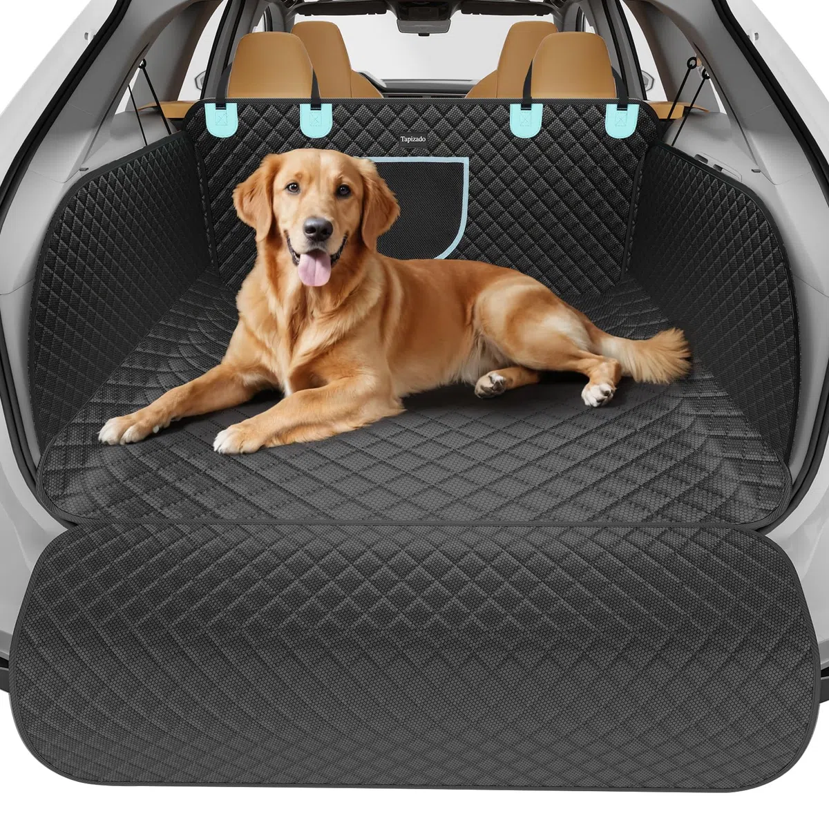 Funda para compartimiento de carga SUV para perros con paneles laterales más altos, cubierta impermeable para maletero de mascotas con Oxford antiarañazos, alfombra para asiento de perro