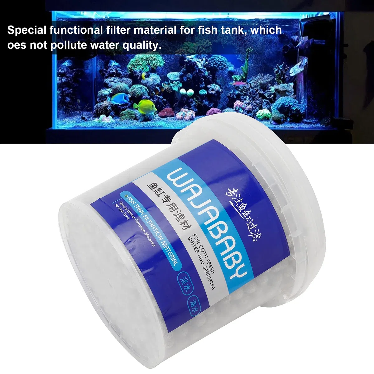Filtro Mineral Bola Material de filtración Acuario pecera con Cuarzo de Alta porosidad