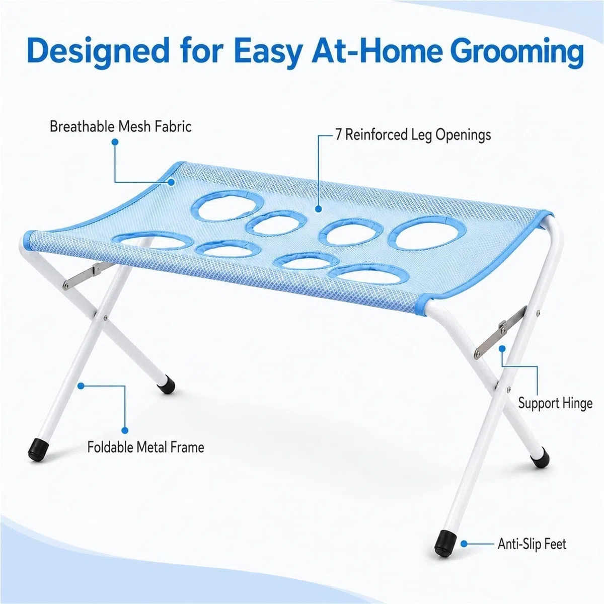Soporte de Baño Plegable para Perros Mesa Peluquería Mascotas hasta 20kg