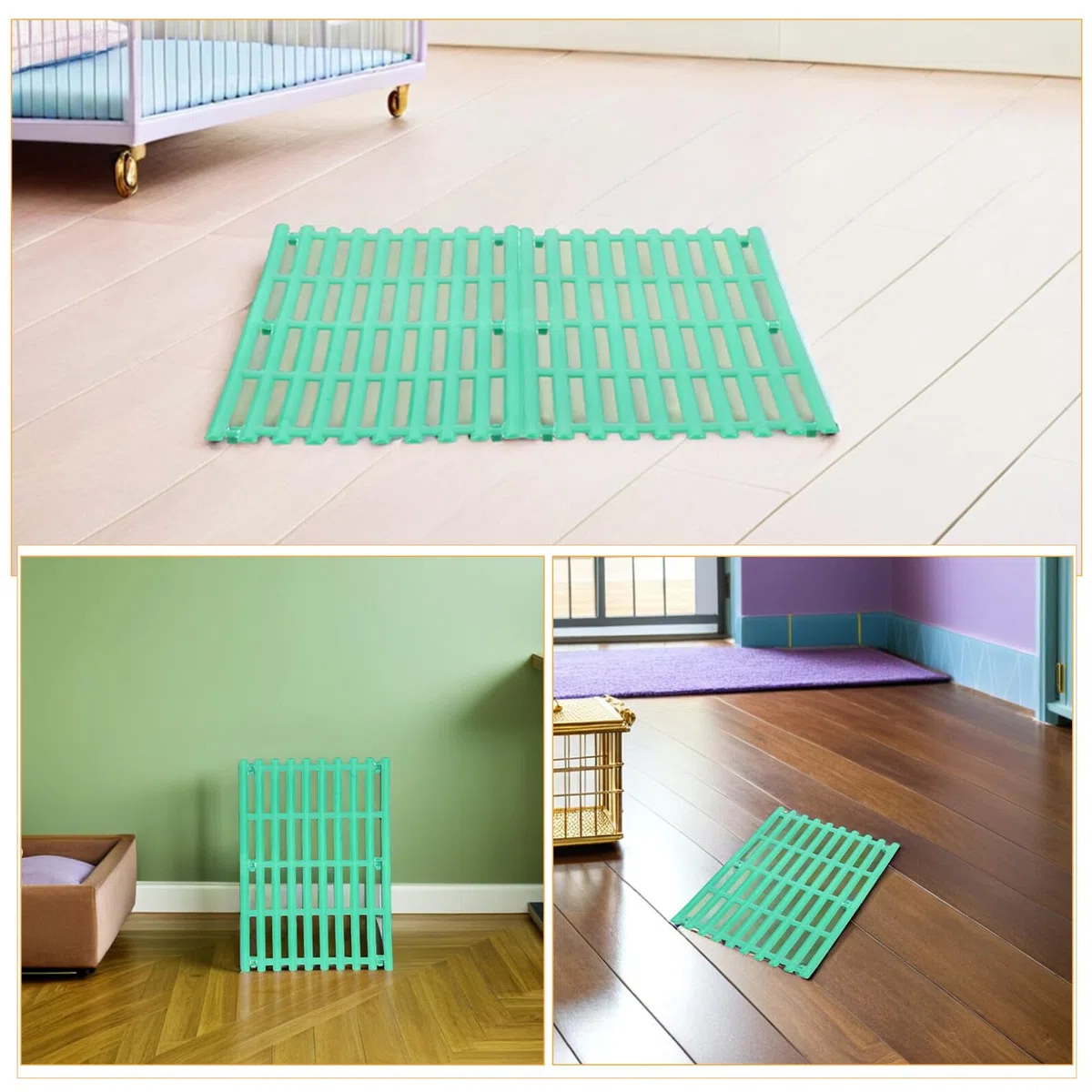 GLEAVI 4 Tapetes para Jaula de Conejos de Plástico Resistente Almohadillas para Patas de Animales Pequeños Drenaje Rápido Protección Antideslizante para Cobayas Hámsteres y