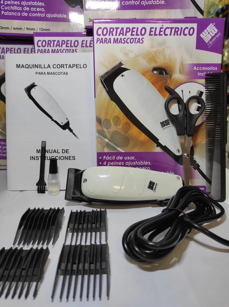 MayMax Cortapelo para Mascotas - Maquina de Cortar Pelo Silenciosa Recargable para Perros y Gatos, Kit de Peluqueria Canina Profesional con Peines Guia