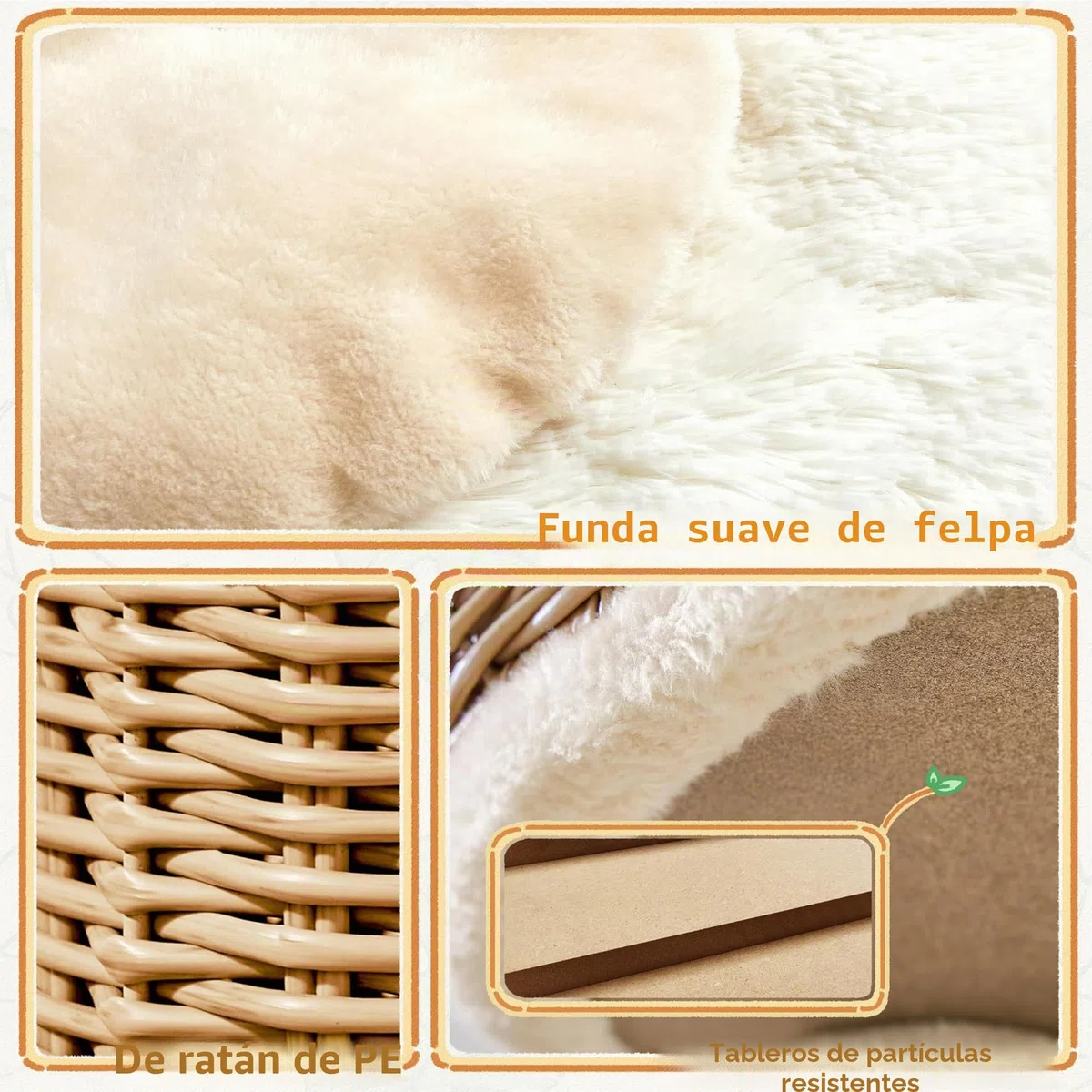 Yaheetech Árbol Rascador para Gatos Ratán Tejido a Mano 91cm Beige | Para Gatos Grandes,Cojines Lavables,Fácil montaje,Duradero, Estabilidad,Perca ancha,multifuncional,Bola colgante sustituible