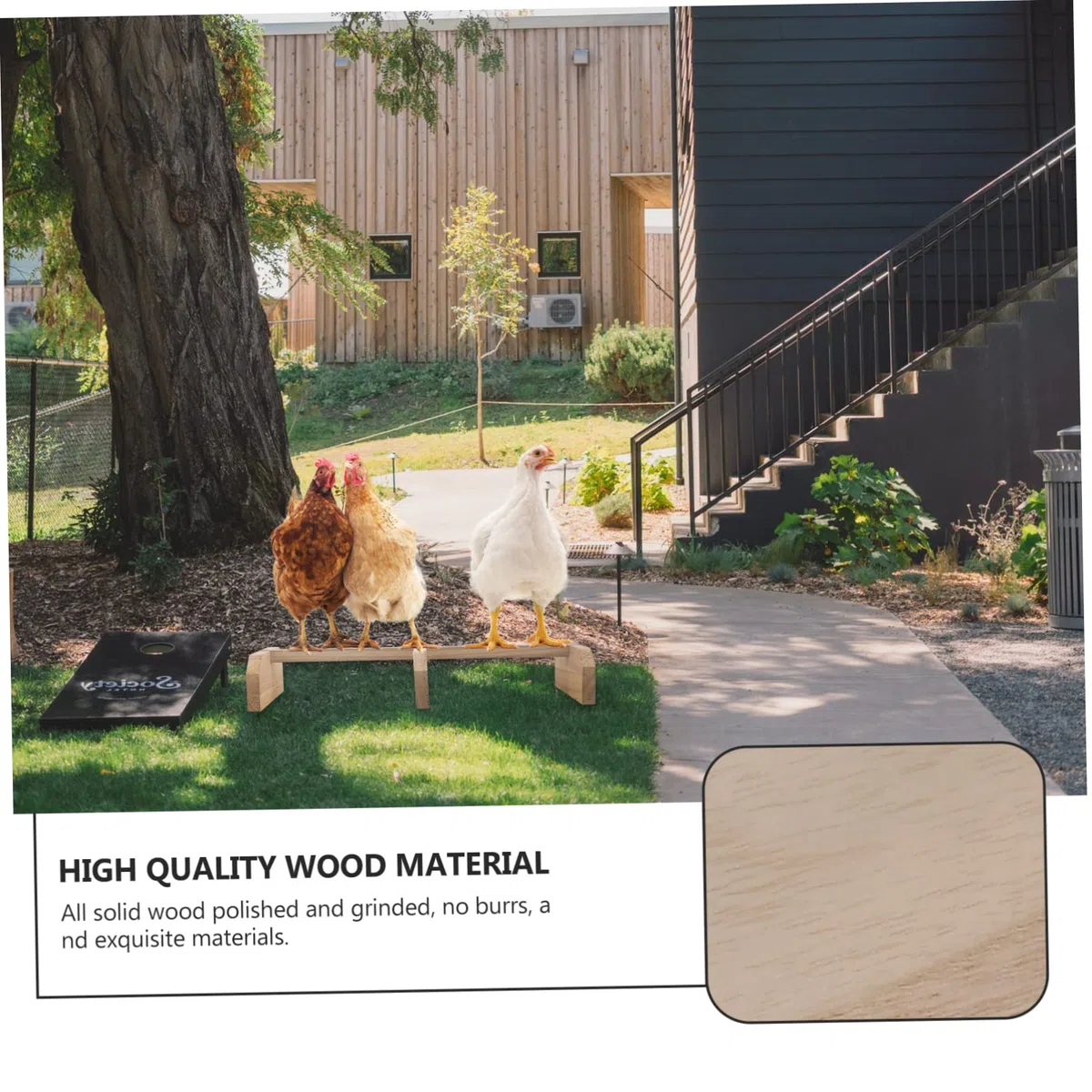 minkissy 2 Soportes para gallina Jaula de pájaros Perca Periquito Juguetes Perchas Aves de Corral Perca Pollo Columpio Juguetes Soporte para pájaros Estante de Pollo Ropa de Cama de Pollo gallinero