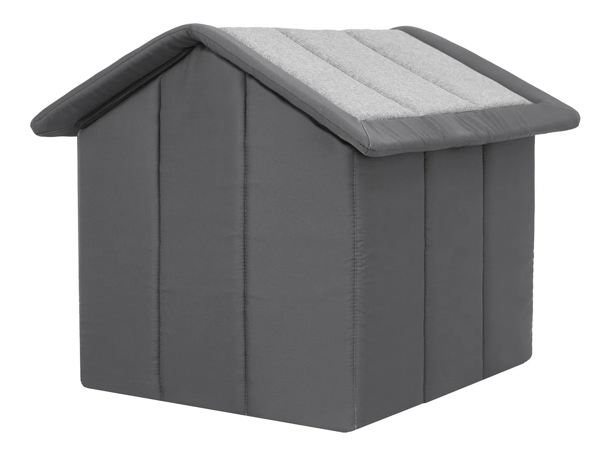 Caseta para mascotas, esquina para perros, caseta para mascotas, zona de descanso, caseta para mascotas, caseta para mascotas, caseta R2: 38 x 44 cm, piedras ecológicas de grafito + grafito Oxford