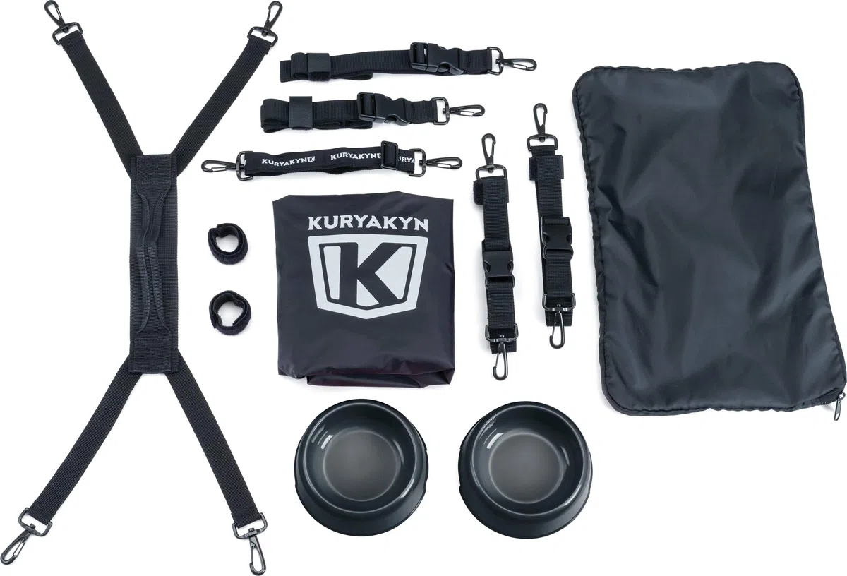 Kuryakyn 5288 Grand Pet Palace: transportador portátil Resistente a la Intemperie para Perros y Gatos para portaequipajes