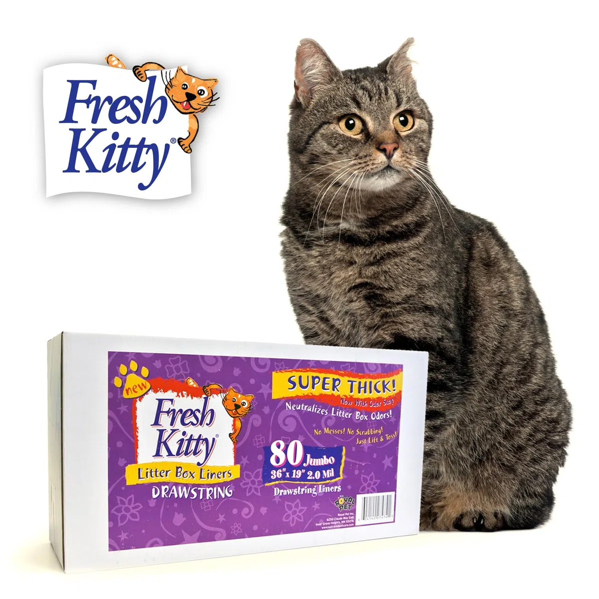 Dulce Kitty 80 CT Super de Grosor cordón Caja de Basura Bolsas