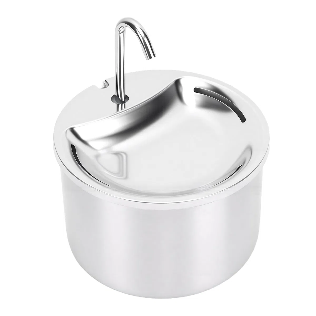 Cryfokt Fuente de Agua para Gatos de Acero Inoxidable 304, Filtración Inteligente para Perros y Gatos, Gran Capacidad, 108oz