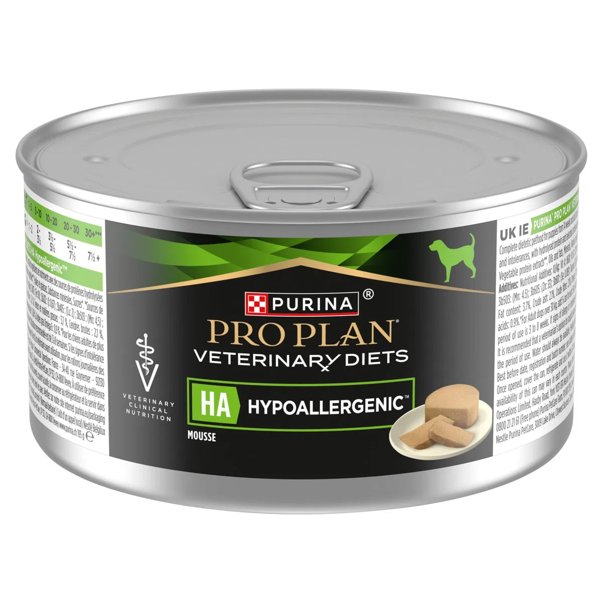 Pro Plan Veterinary Diets Purina HA Hipoalergénico | 24 x 195 g | Alimento dietético Completo para Perros con intolerancia alimentaria