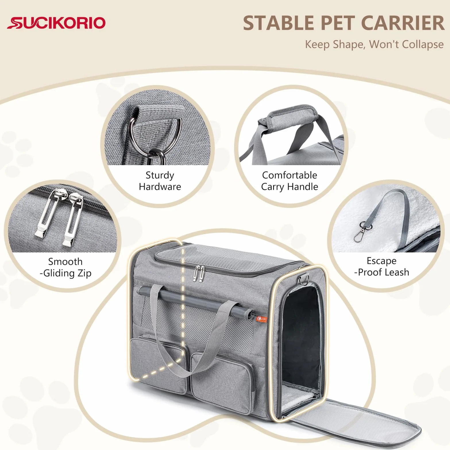 Transportin Gato Homologado 55x40x23cm Para Avion Cabina, Plegable Bolsa de Transportin Perro Grande Transpirable Cat Carrier con Bebedero Plegable Para Gatos y Perros, Air Europa Aerolineas