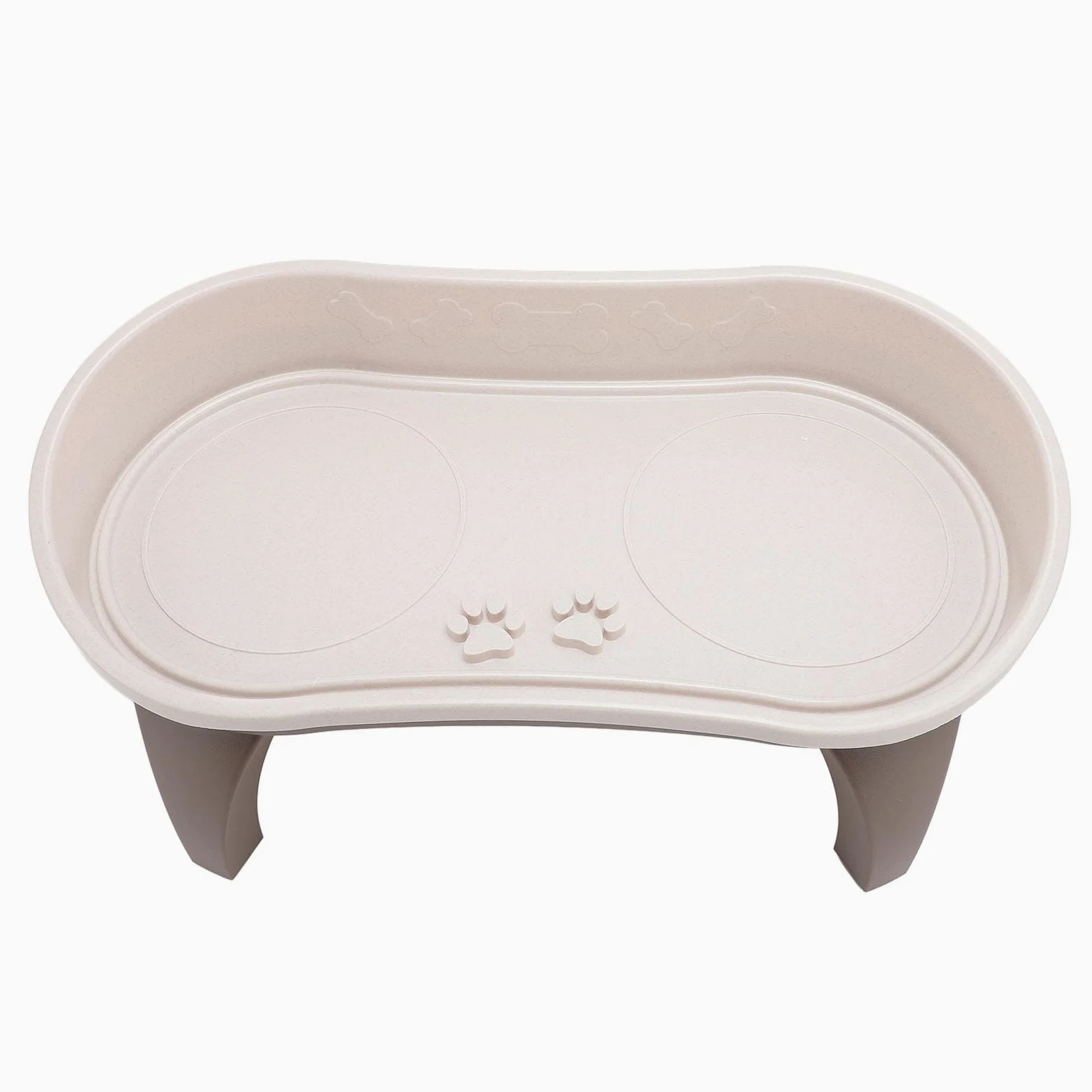 Cryfokt Bandeja de Alimentación para Mascotas Elevada, Fácil de Montar, Pies a Prueba de Arañazos, Protección para el Cuello, Soporte Elevado para Cuenco para Perros, Cantidad de Plástico