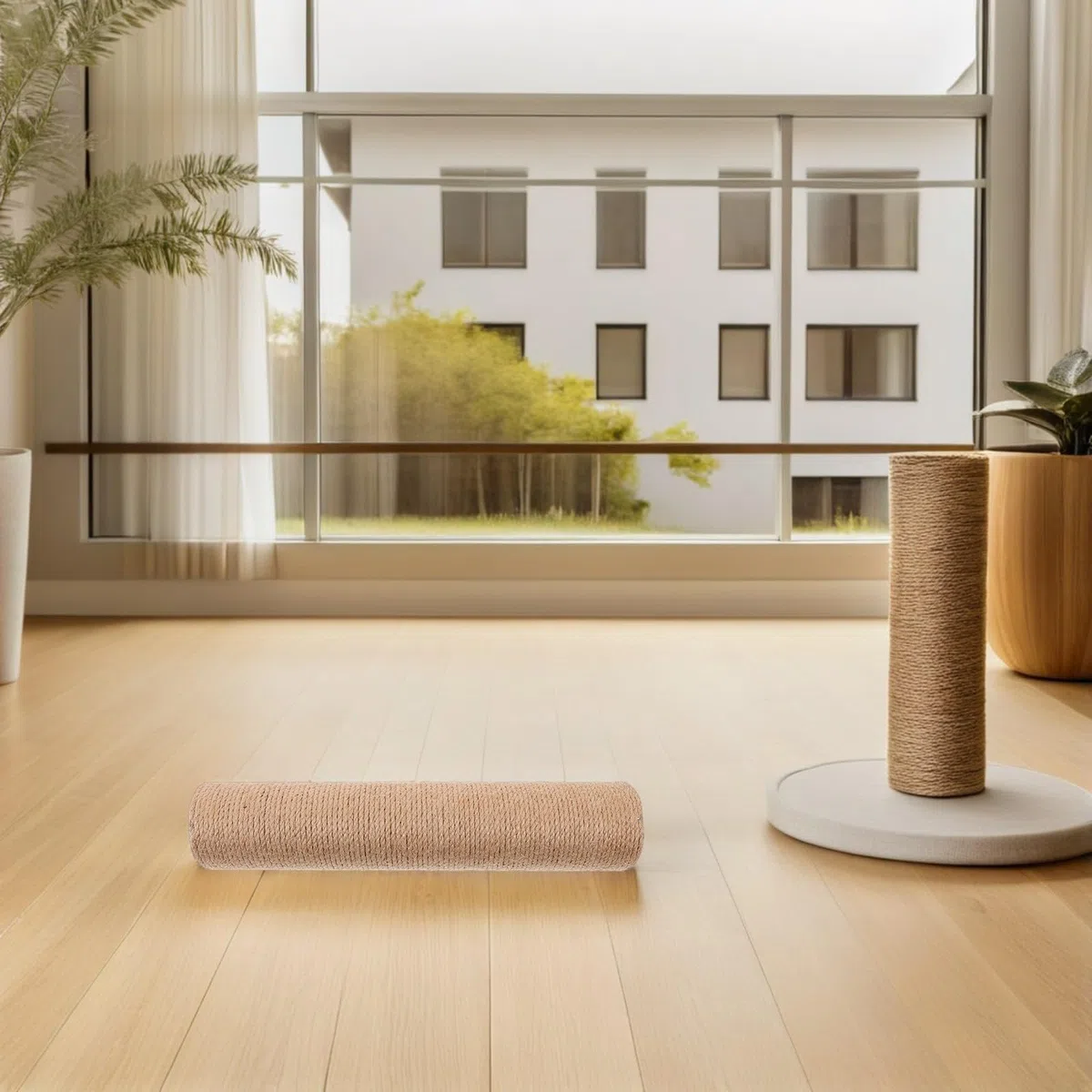 COLLBATH de Repuesto para Rascador de Gatos, 4 Piezas de Sisal de 30 CM, Diseño Estable para Entretenimiento y Protección de Muebles en Interiores