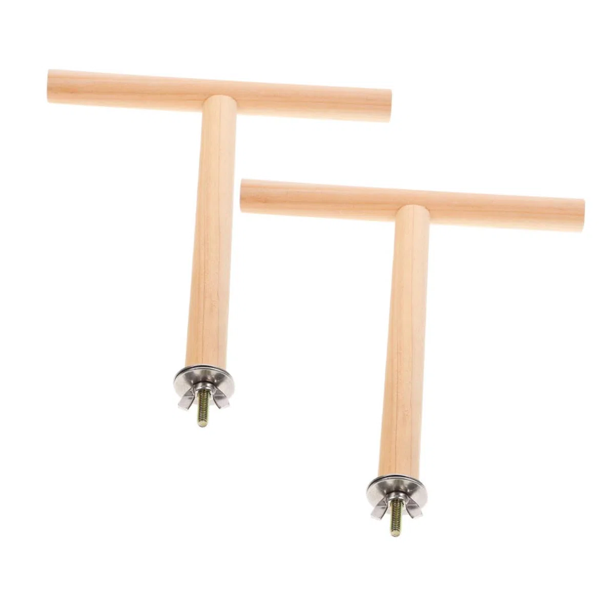 HANABASS 10piezas Soporte De Percha para Aves De Madera Natural para Periquitos Loros y Cockatiels Accesorio De Jaula Práctico y Duradero