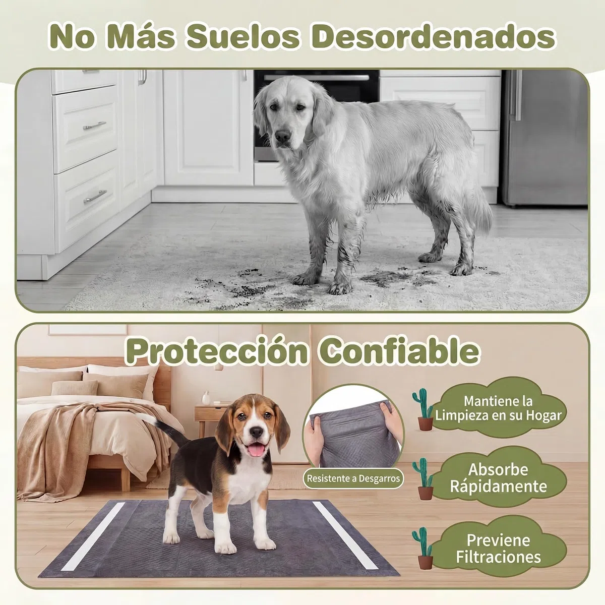 GYMAX Empapadores de Adiestramiento para Perros , 60 x 60cm Almohadillas de Orina Súper Absorbentes Desechables con 6 Capas, Absorbe Olores, Carbón Activo, a Prueba de Fugas, 150 Unidades, Gris