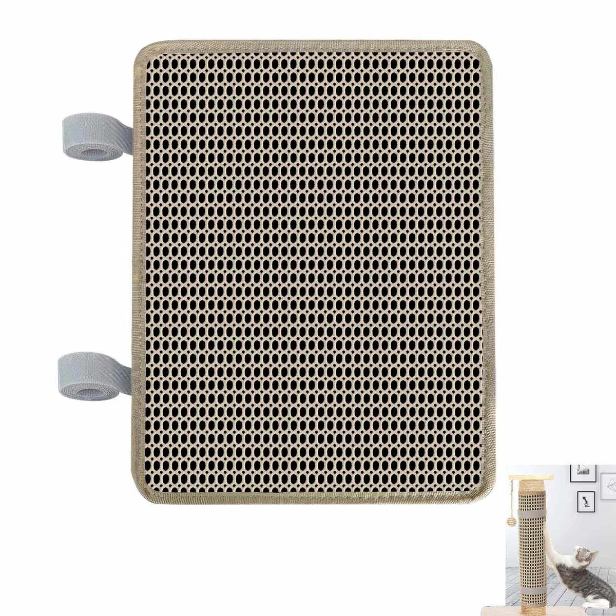 Almohadilla para rascar para Gatos Envuelta Alrededor de un Poste rascador de Gato, Almohadilla de Lima de uñas de Gato para uñas con Grano de óxido de Aluminio 80, rascador de Lima de uñas de