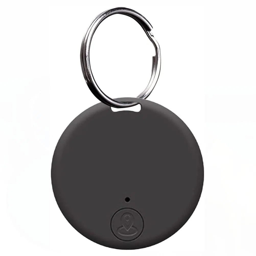 Rastreo GPS portátil Bluetooth 5.0 Rastreo de llave móvil con anillo de tracción, dispositivo inteligente antipérdida Localizador de mascotas para mascotas Gatos Perros Llave de billetera,Negro