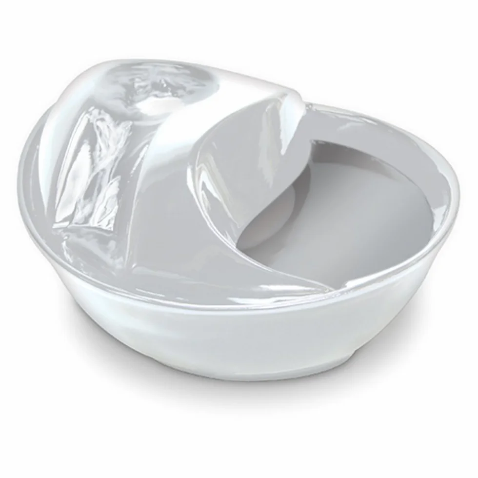 Pioneer Pet Raindrop - Fuente de cerámica para Mascotas, Color Blanco