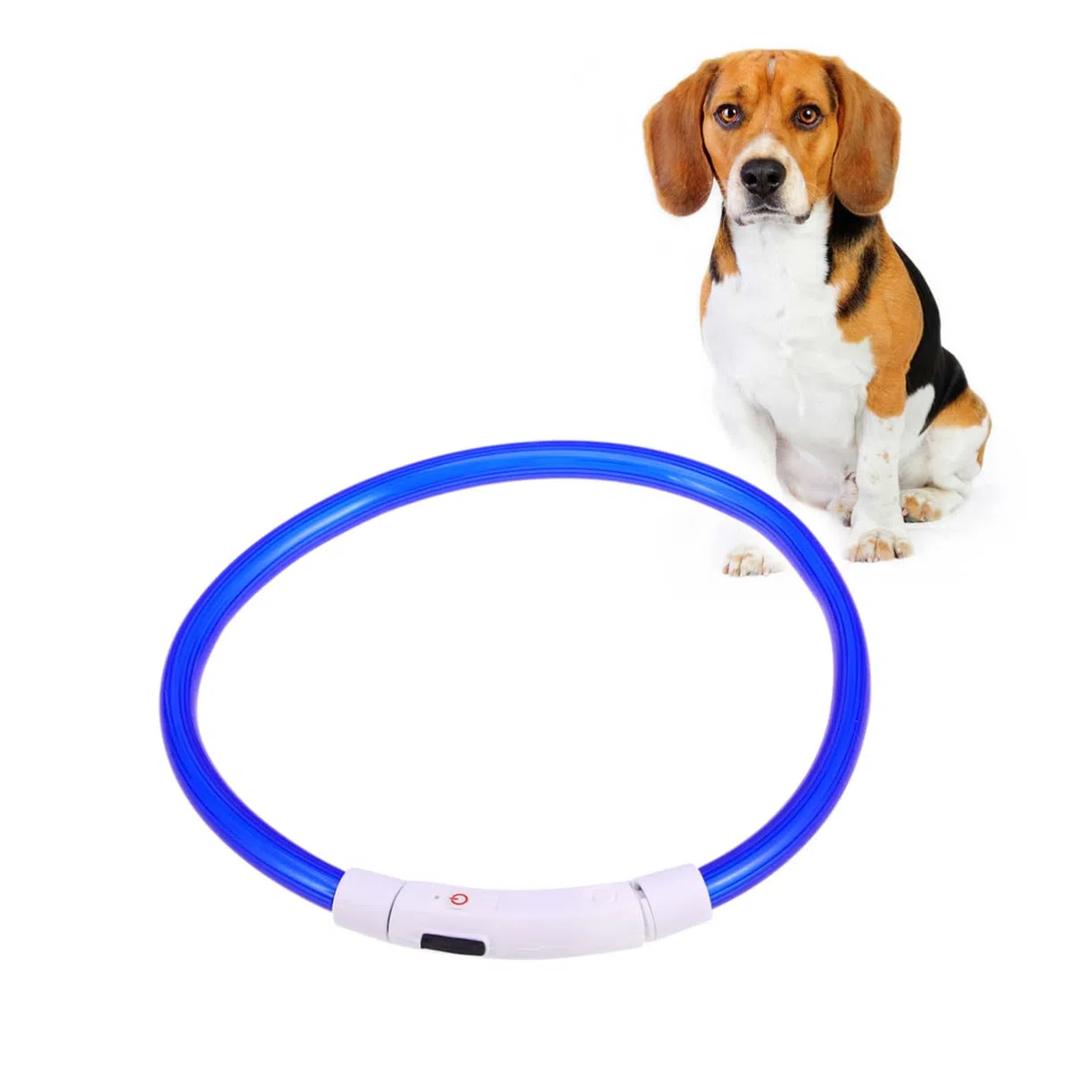 Angoily 3piezas Collar Led Recargable para Perros De Luz USB Modos De Parpadeo y Luz Fija para Paseos Nocturnos Seguridad para Mascotas Color Azul