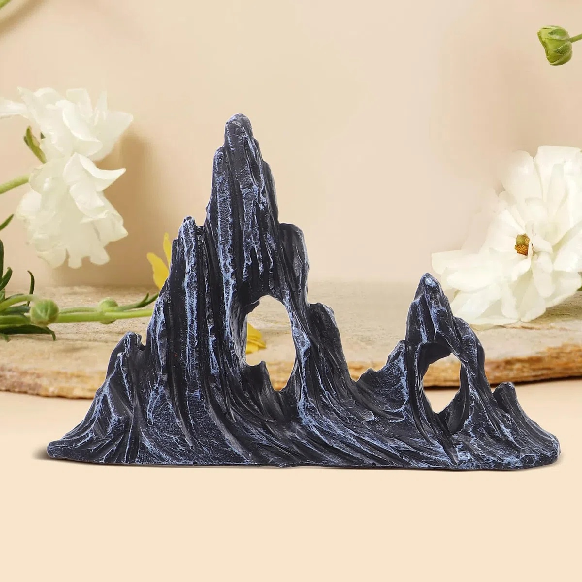 PRETYZOOM 2 Piezas Adornos Paisajísticos para Peceras De Montaña Artificial De Resina Figura De Roca para Acuarios Decoración De Montaña para Peceras Escondite para Peces y Gambas De Decorac