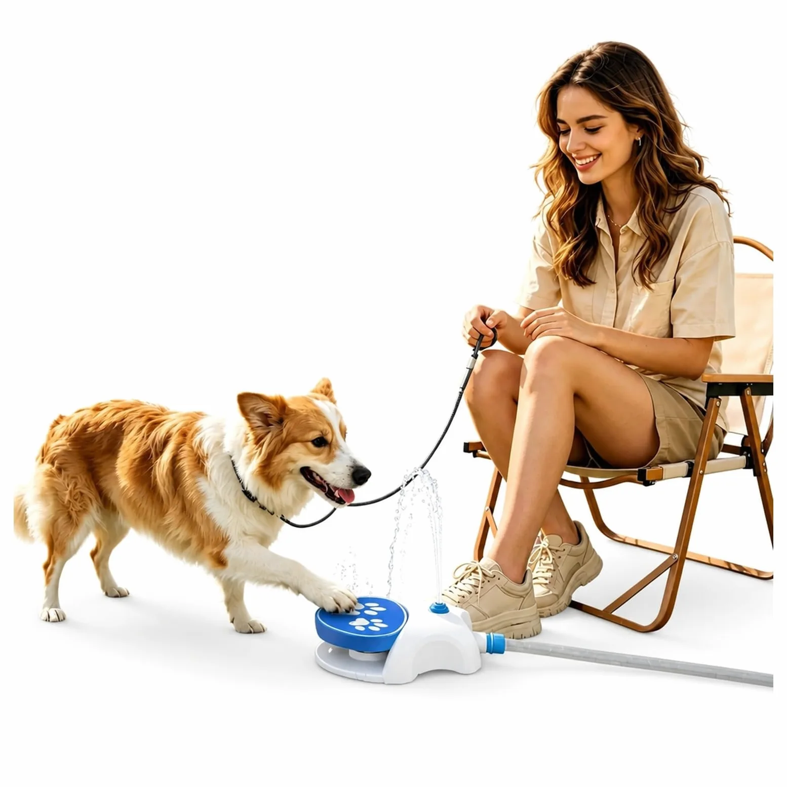Fuente para Beber para Mascotas, Pise La Fuente De Agua para Perros Dispensador Bebidas Mascotas
