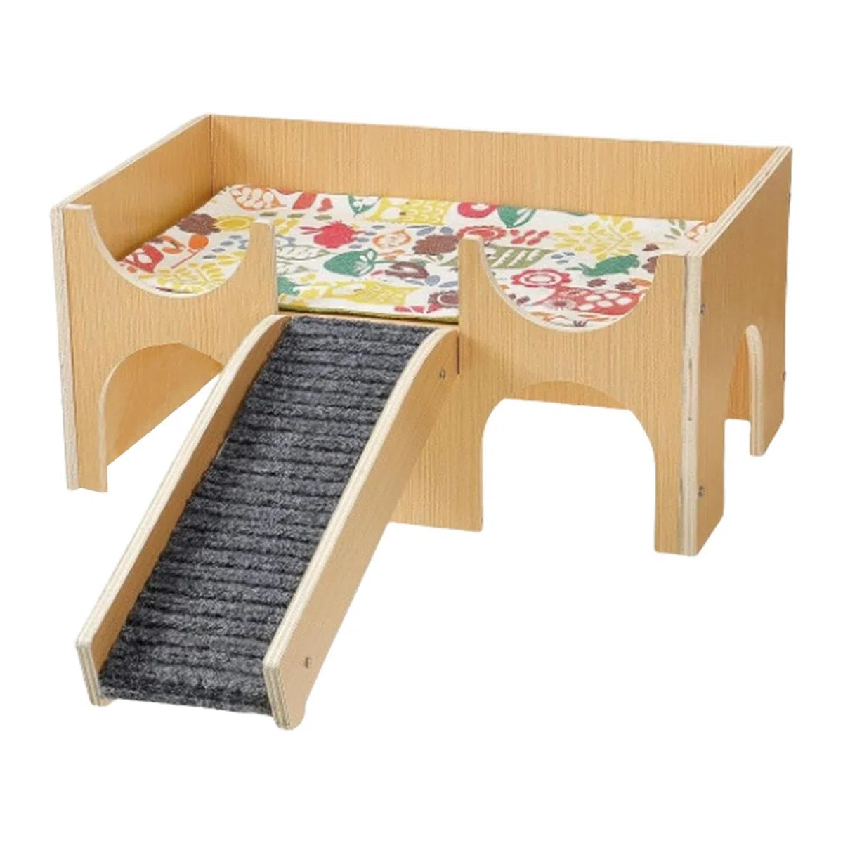 Hábitat para Roedores Casa de Madera de Dos Pisos Desmontable | Pequeño Hogar para Ratones y Garbancillos para Anidar, Dormir, Jugar, Enriquecimiento, Cría, Conejillos de Indias y Erizos