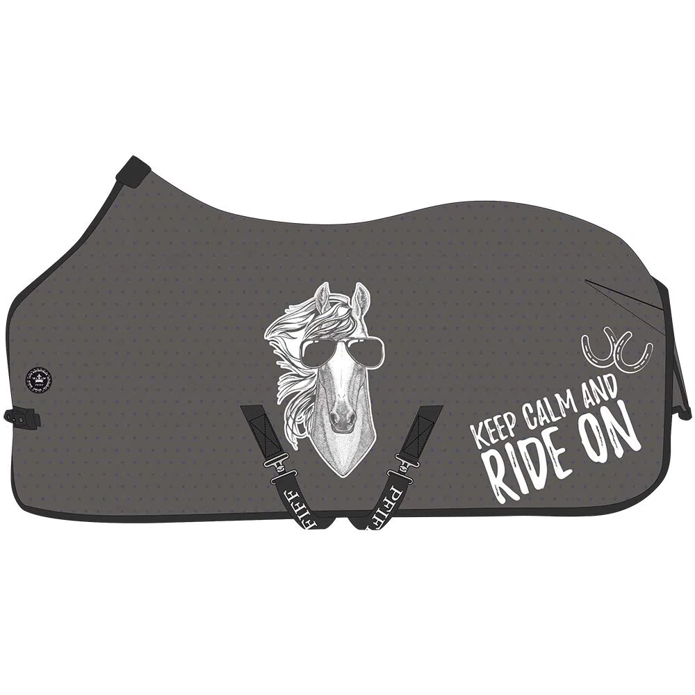 PFIFF 102657 - Manta antimoscas Keep Calm..., Color Gris 95