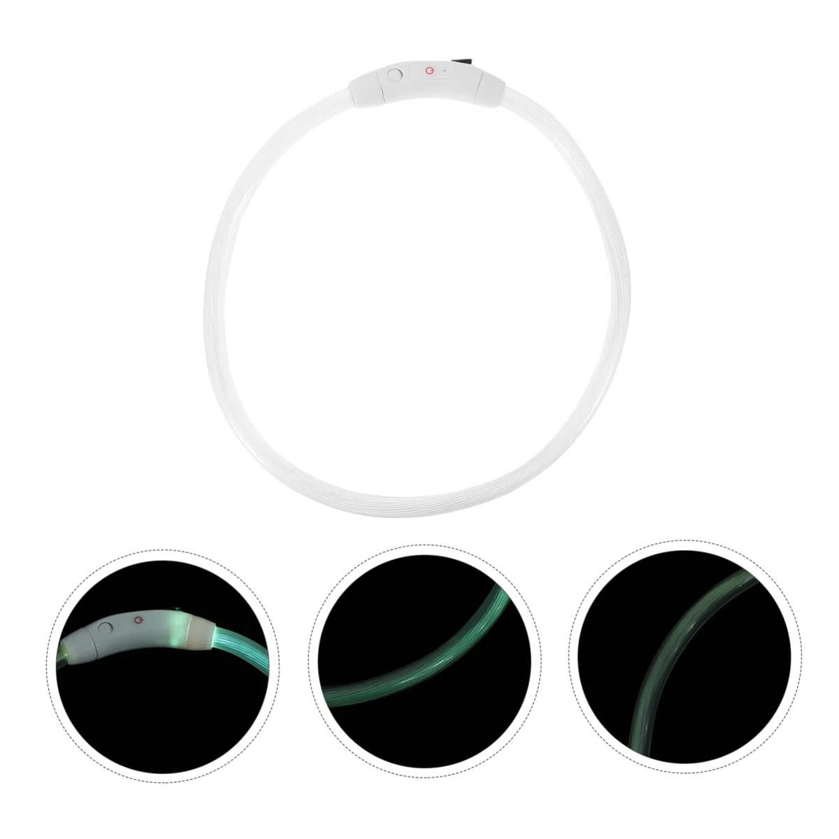 3 Piezas Collar De Mascota Collar Perro Pequeño USB Lámpara De Seguridad El Plastico