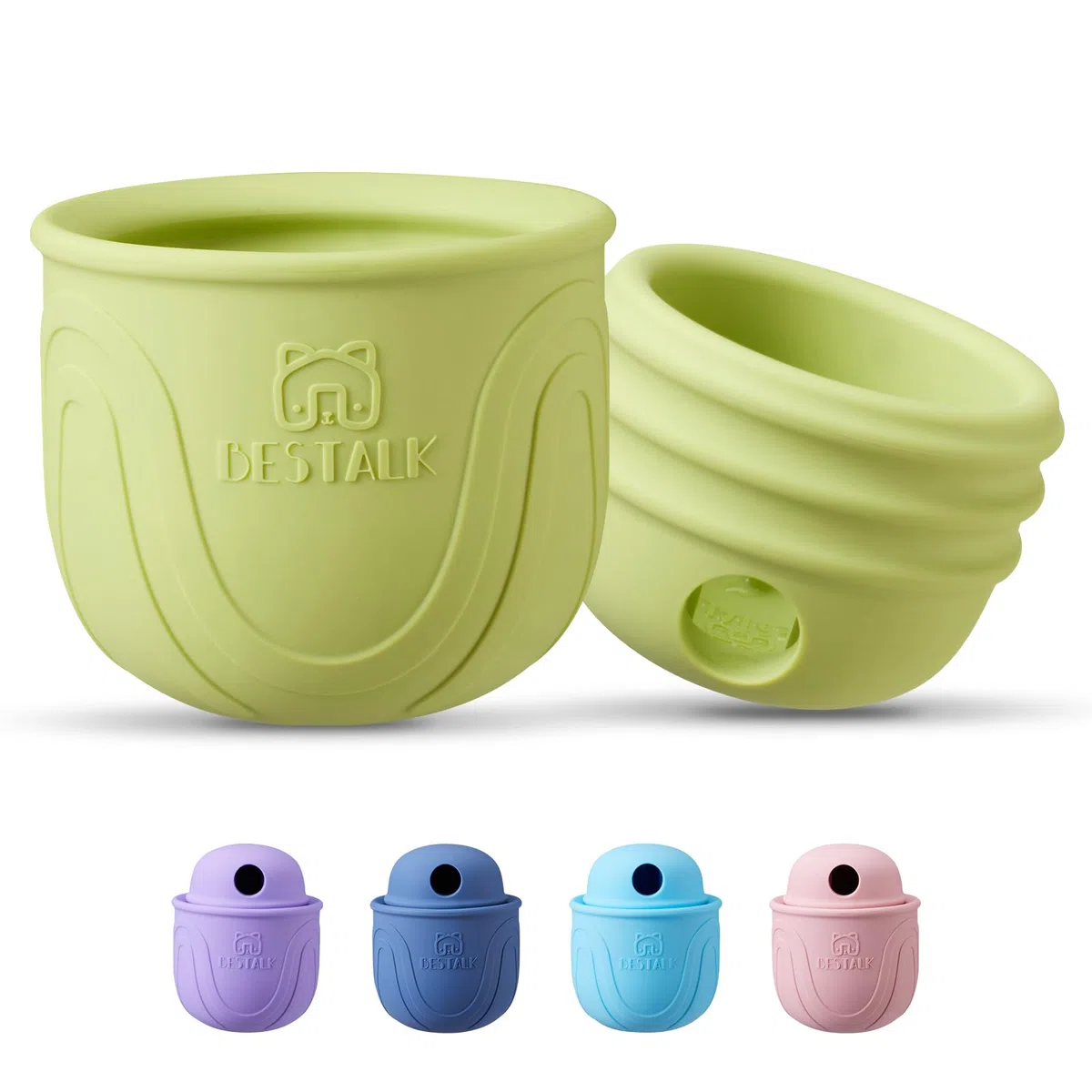 Topple - Dispensador de golosinas para perros, juguete interactivo de larga duración para masticar, enriquecimiento de perros rellenable, juguete para lamer congelado para aburrimiento