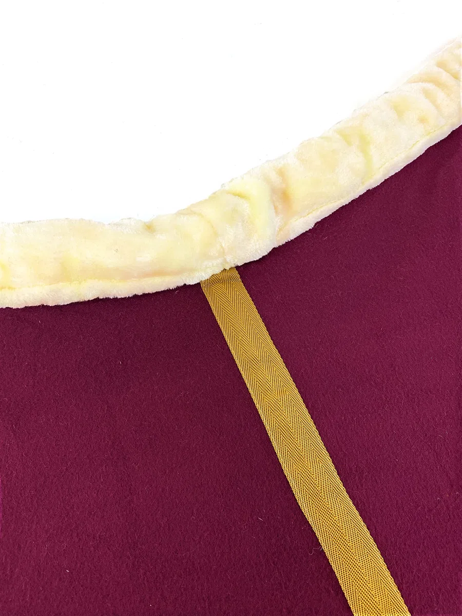 Horses, Manta Polar para Caballos Fluffie con Inserción de Borreguito Sintético en el Cuello, Ideal como Manta de Secado o para Paseos (128 cm, Burdeos)