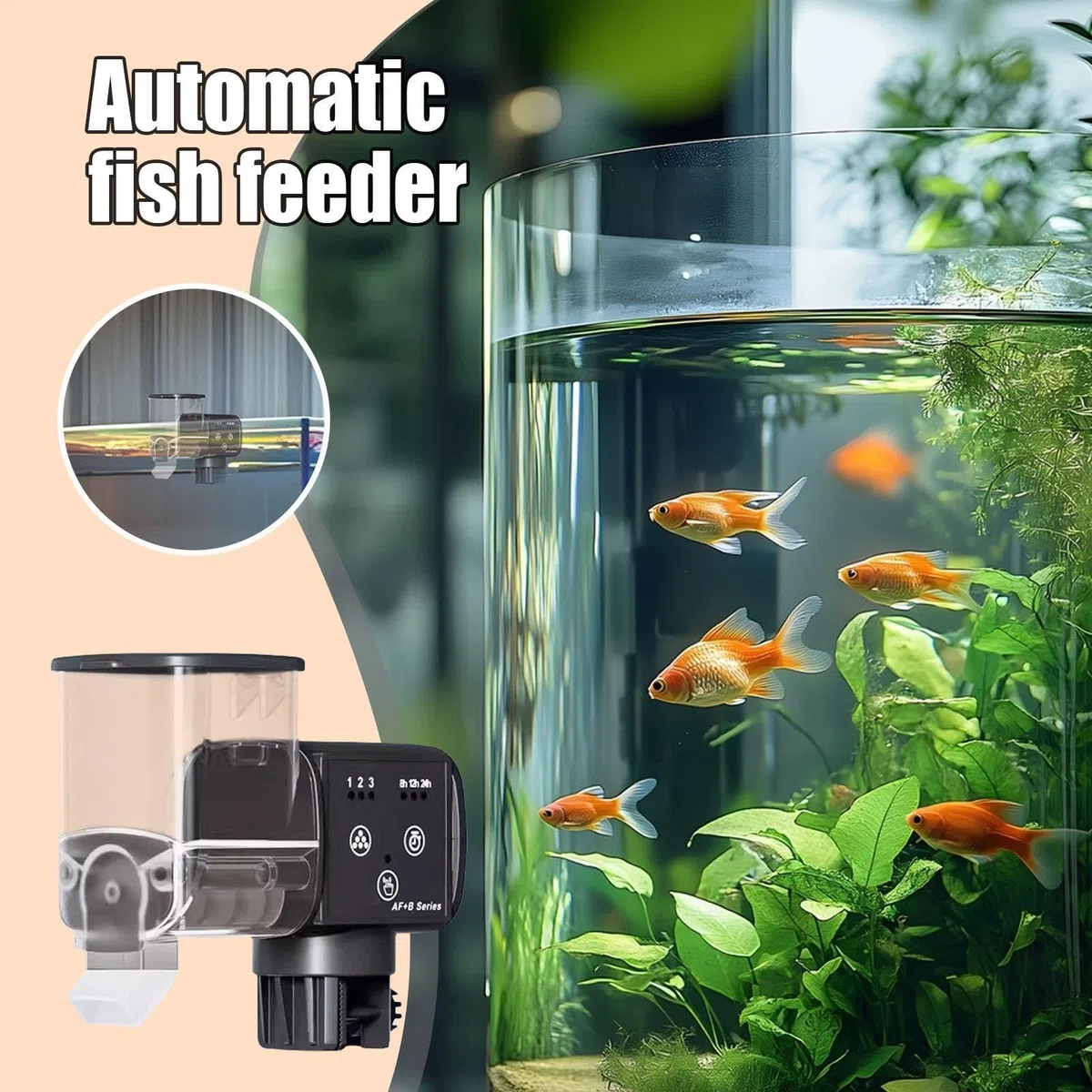 Dispensador de alimentos para peces de acuario dispensador automático