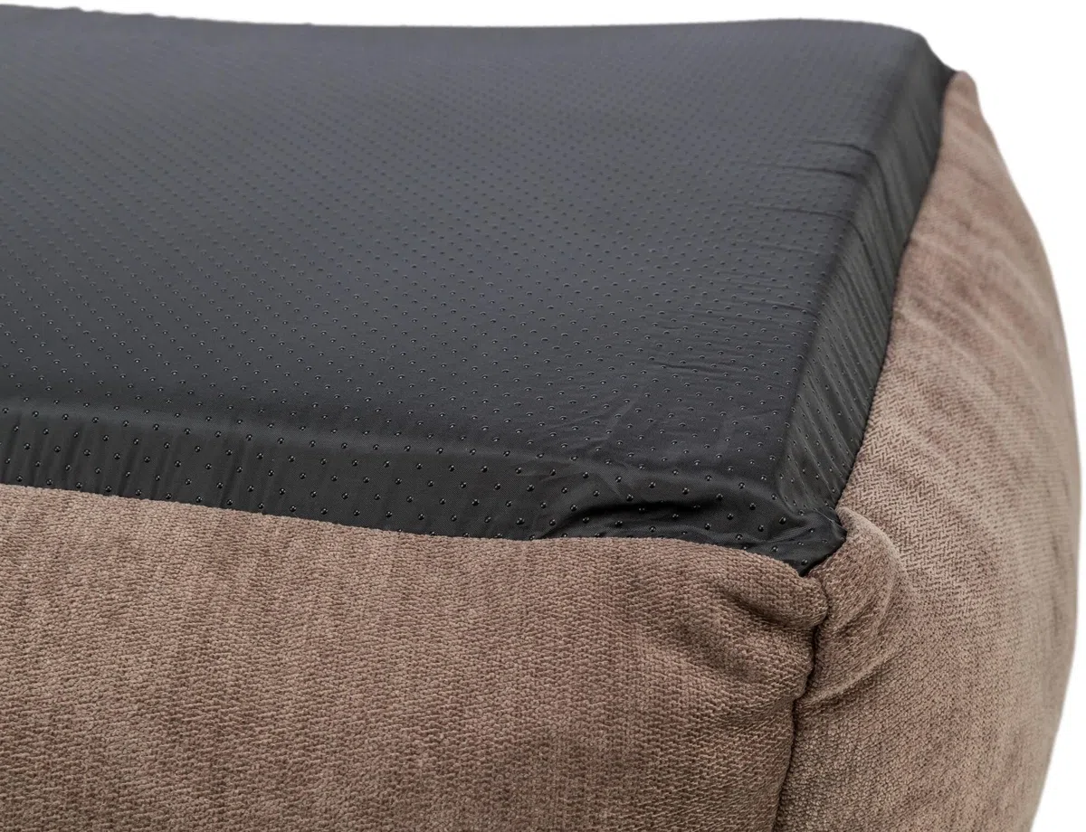 Trixie Vital Lennox 371305 - Cama para Perros (Chenilla, Rectangular, ortopédica, 60 x 50 cm, con Espuma viscoelástica para Efecto Memoria, 60 x 50 cm), Color marrón