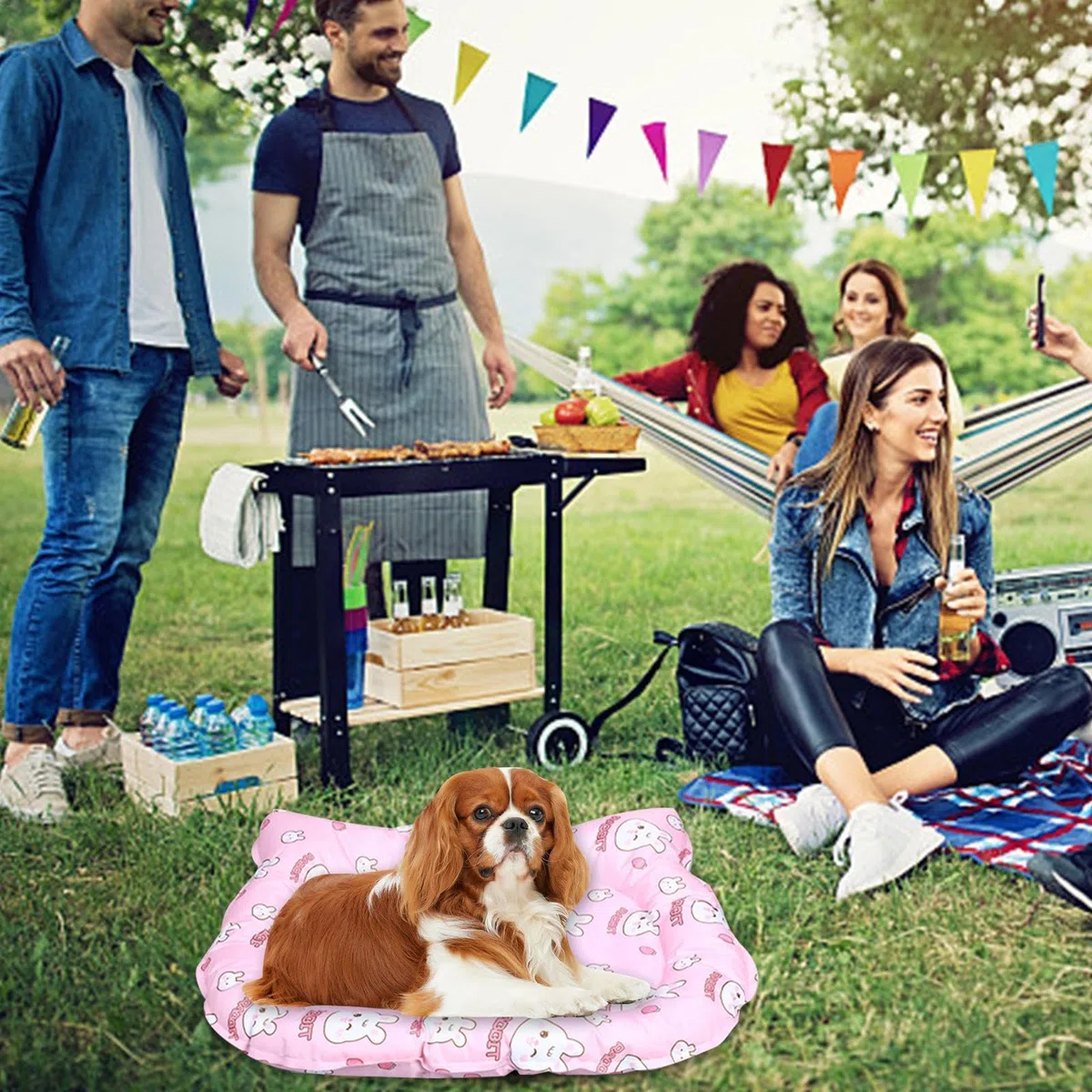 Alfombrilla de refrigeración para mascotas, cojín de gel para gatos, accesorios impermeables para mascotas, manta fresca de larga duración para perros y gatos, uso en interiores y exteriores | accesorios impermeables para mascotas, manta de larga duración