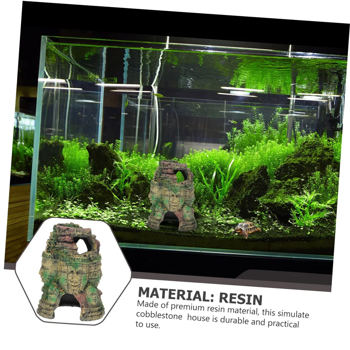 DOITOOL Decoración Natural para Reptiles Escondite Decorativo para Terrarios Cueva de Resina para Reptiles Añade un Toque Vívido Tu Terrario para Serpientes y Lagartos Decoración