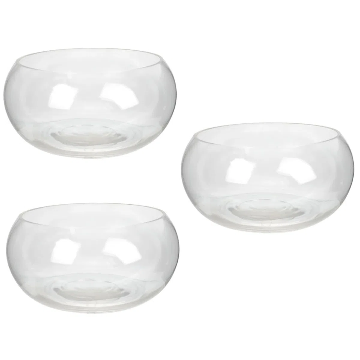 3 Piezas pecera Redonda de Escritorio florero Floral Transparente tazón de plantación de narcisos peceras Bol Acuario pequeño Pecera Transparente plantador de Plantas hidropónicas BESPORTBLE