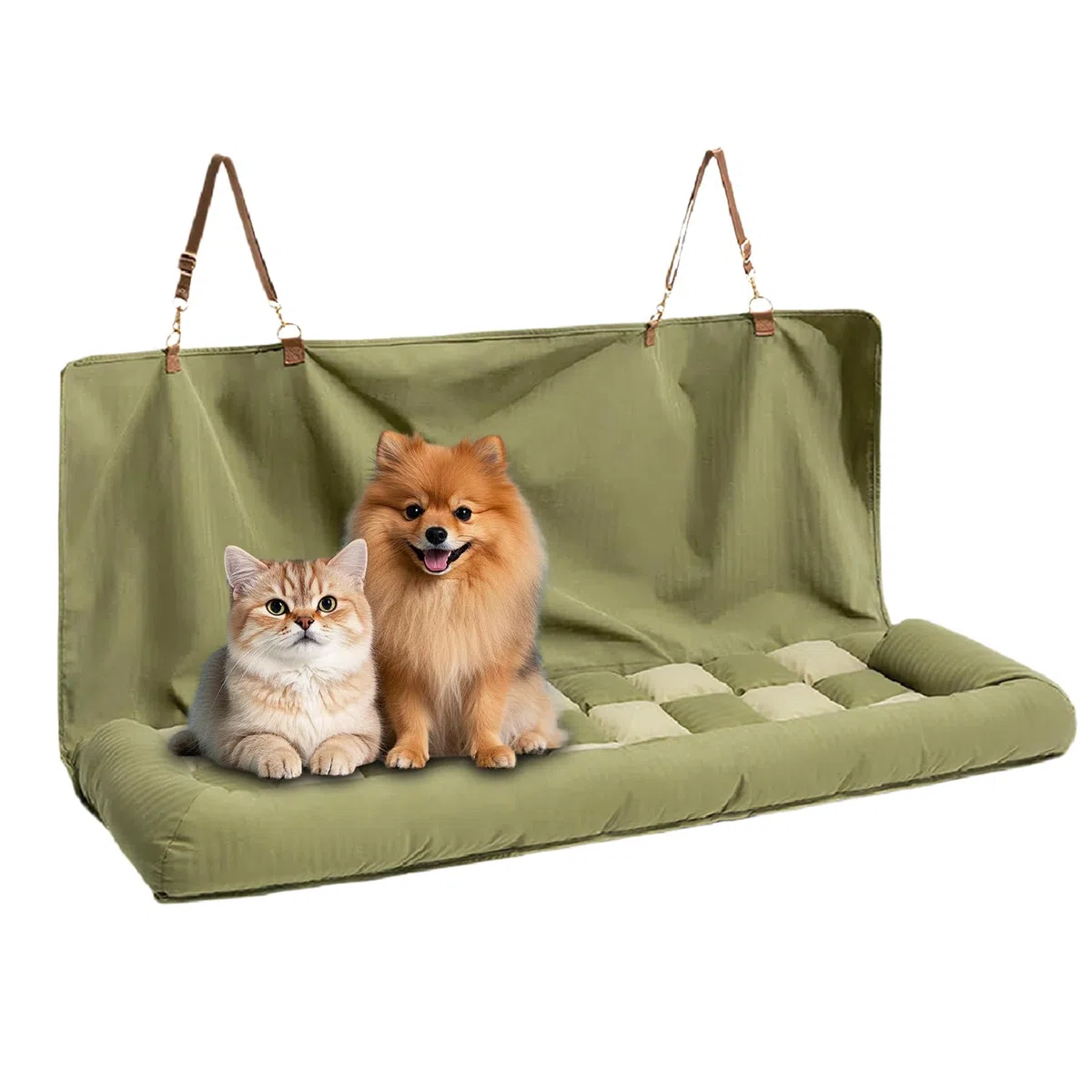 Genérico De Asiento Trasero para Perros,Alfombrilla Plegable para Parte