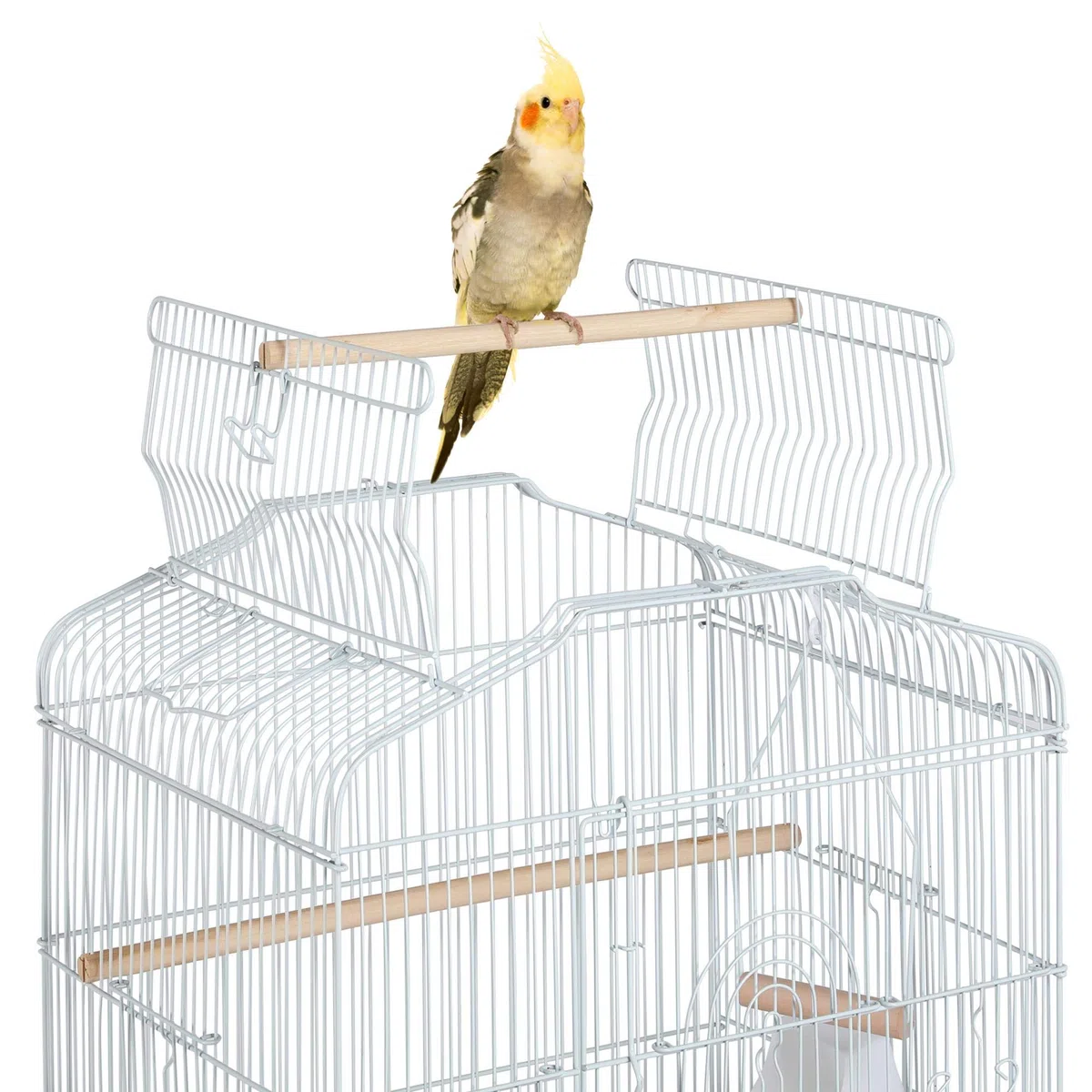 Yaheetech Jaula para Pájaros Jaula de Aves Canarios 2 Calor Blanco