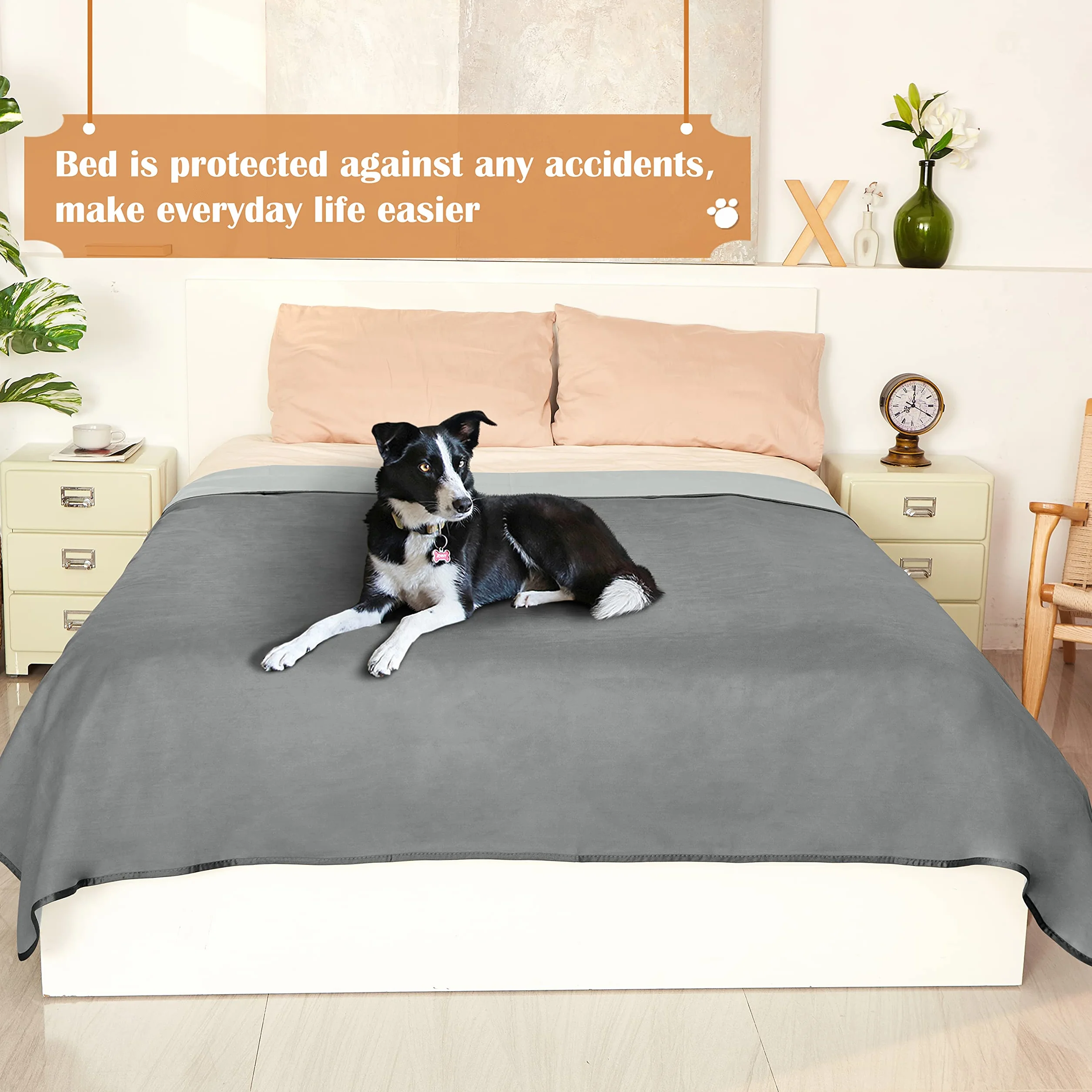 Catalonia Classy Manta impermeable para cama, manta impermeable para sofá, manta para perros para viajes al aire libre en interiores, manta térmica para mascotas, mantas para perros, lavable (reina