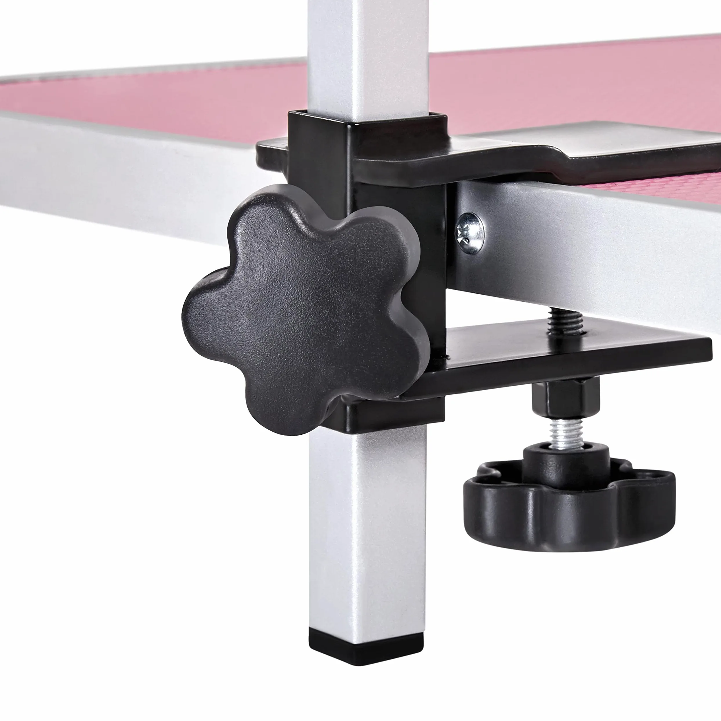Yaheetech Altura justable Mesa de Peluquería para Canina Mesa de Tijeras Mesa de Aseo para Perros118 x 60 x 177 cm Rosa