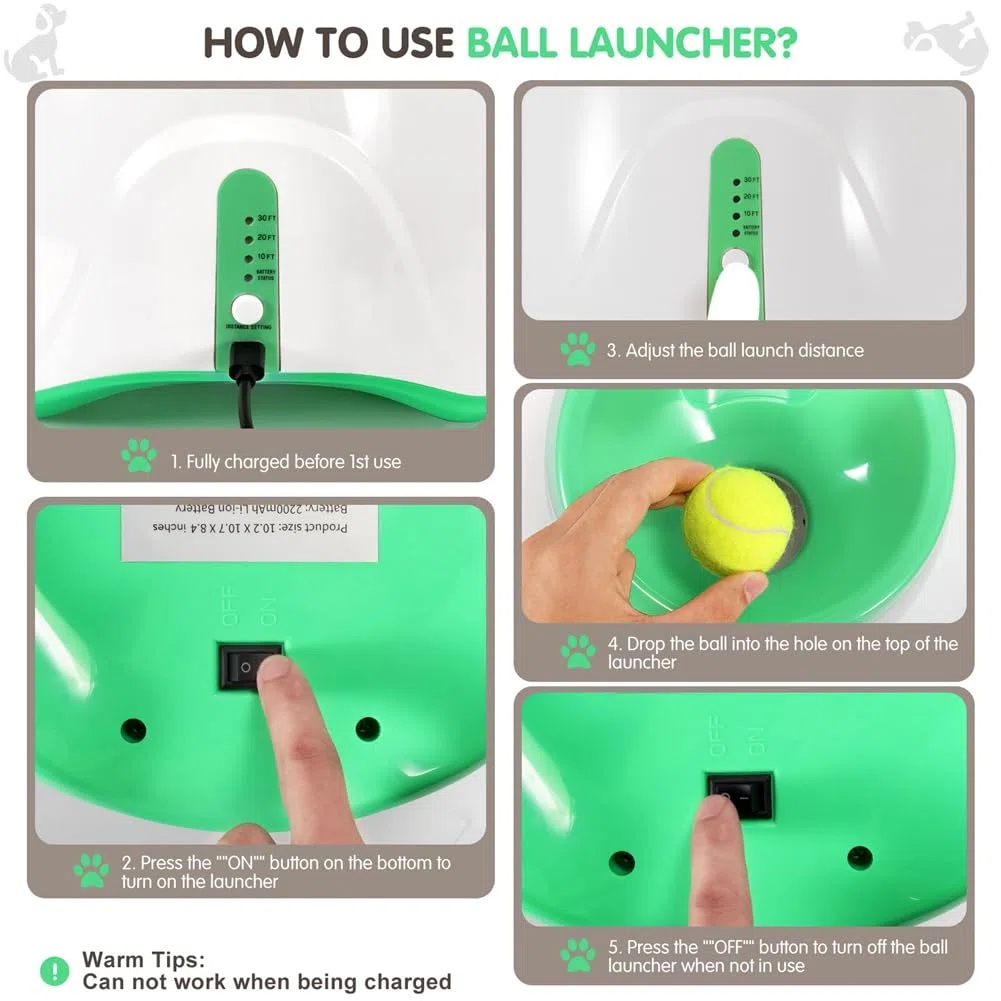 Lanzador de Pelotas de Tenis para Perros, Juguetes Automáticos para Perros, Máquina Interactiva Divertida y Automática, Catapulta Interactiva Divertida B