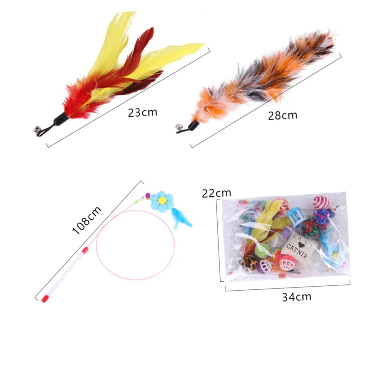 DOITOOL 60piezas Juguete Interactivo para Gatos De y Accesorios para Estimulación y Diversión para Mantener Tu Gato y Saludable