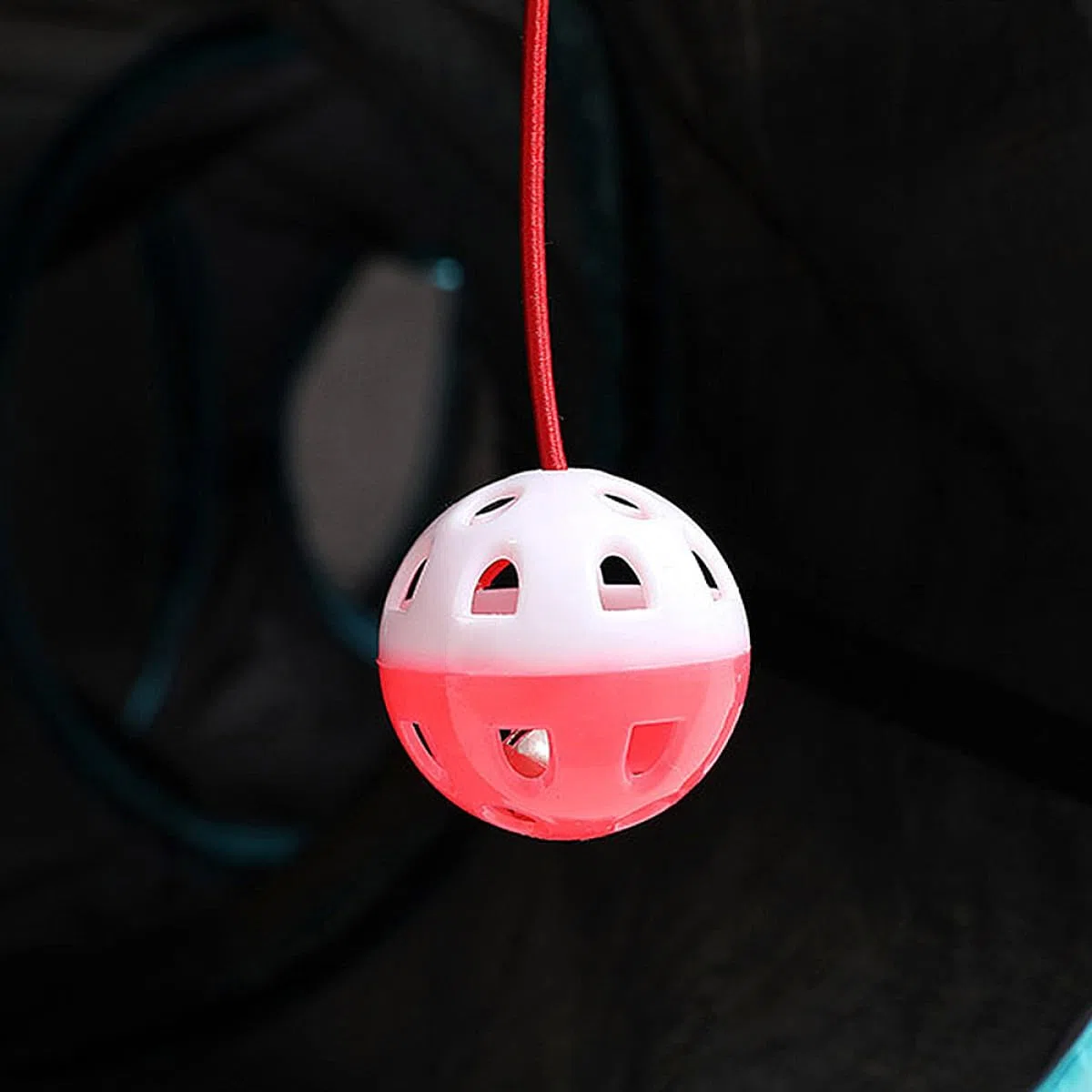 Happyyami Juguete para Gatos Túnel S Tipo Tres Caminos de Poliéster Negro, Interactivo y Divertido para Jugar y Entretener a Tu Mascota en Casa