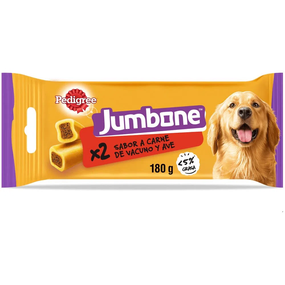 Pedigree Jumbone Huesos para Perros sabor Vacuno y Ave (Pack de 12 x 2ud)