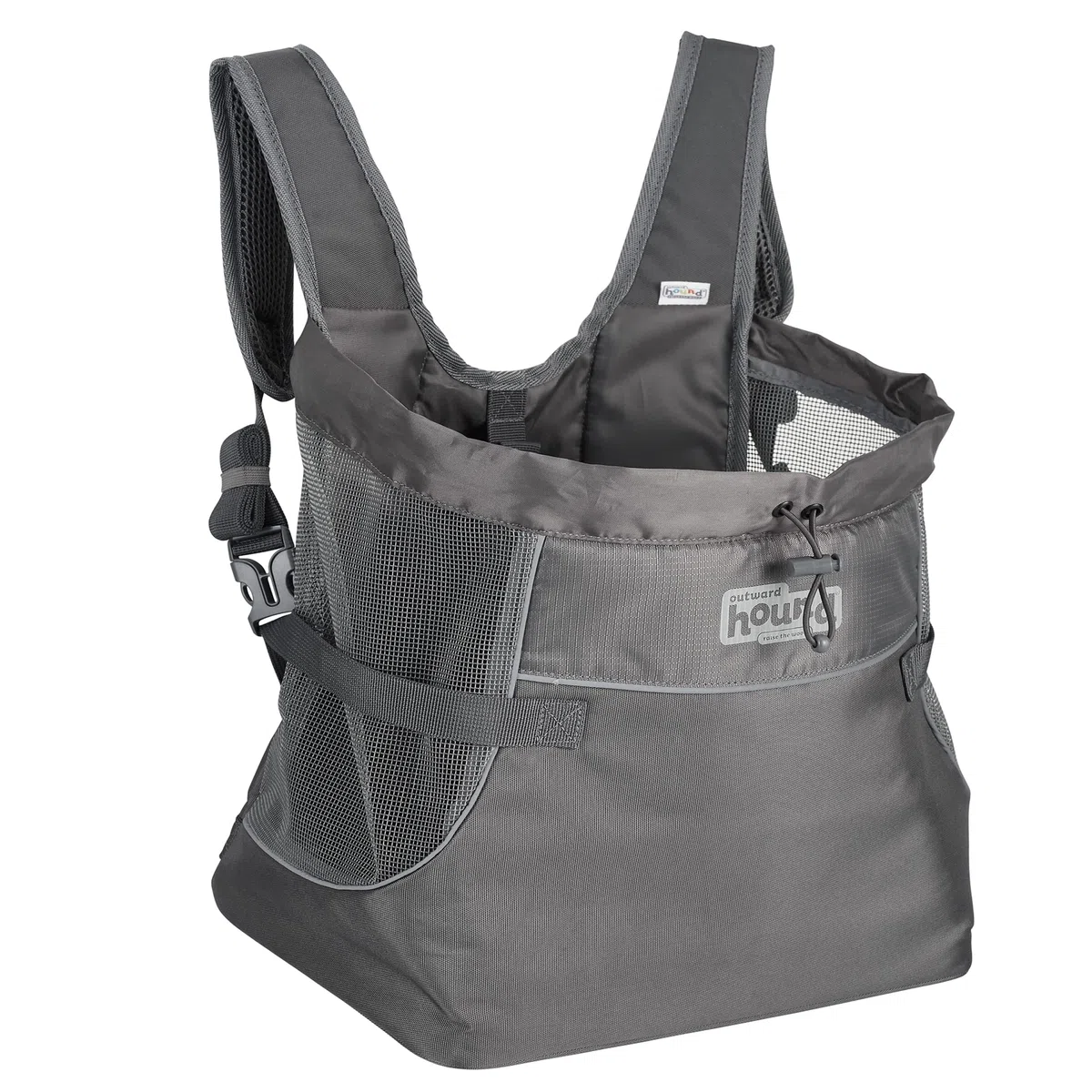 Outward Hound PupPak - Transportín Frontal para Perro, Mediano, Color Gris