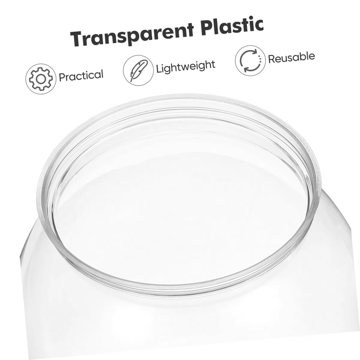 TOYANDONA 6piezas Peceras Transparentes Redondas Pecera De Plástico Portátil De Acuario Soporte