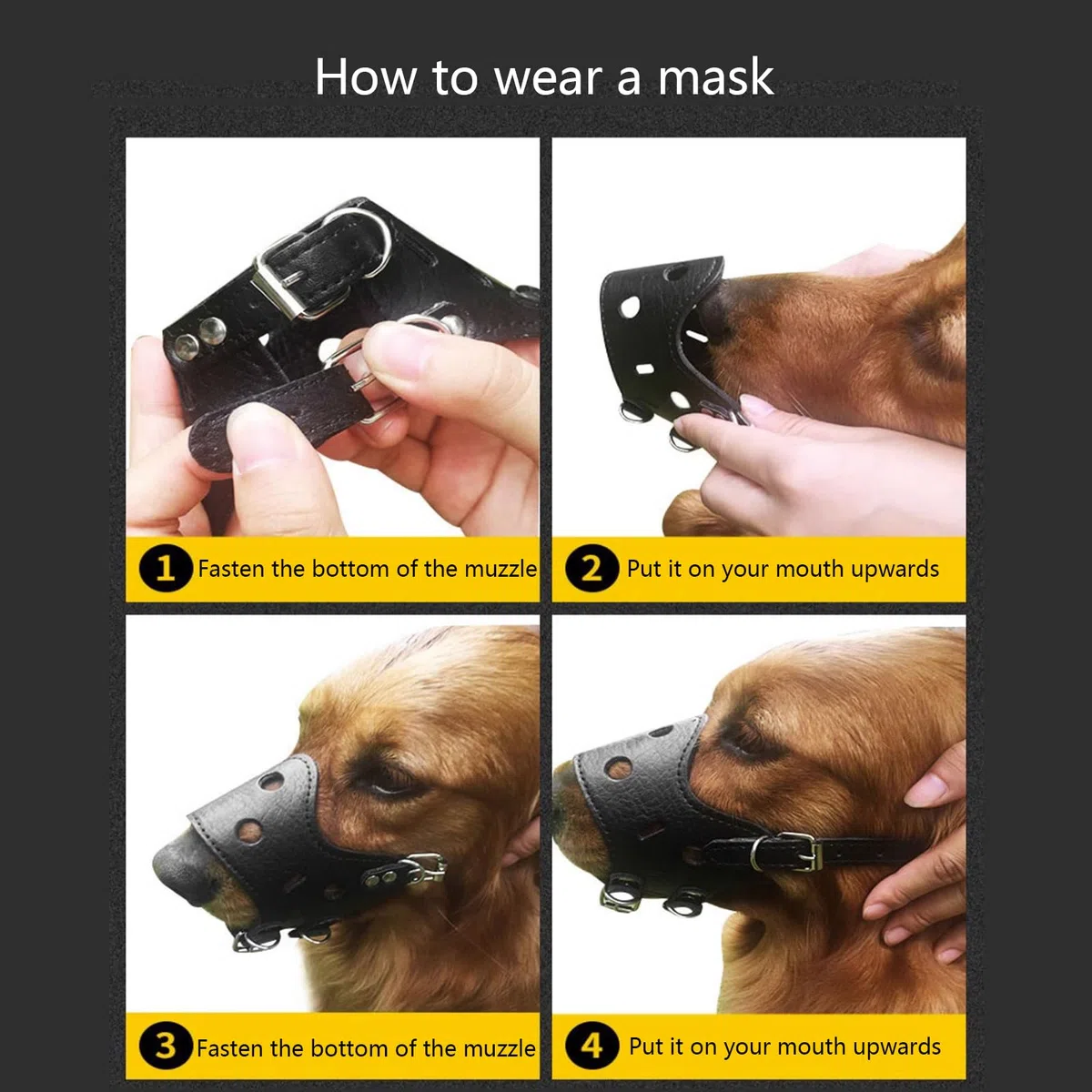 Máscara de Perro, Entrenamiento de Malla Transpirable Duradero con Cesta Fuerte, Permite jadear, Beber, Adecuado for excursiones, Caminar y Otras Actividades(Brown,XS)