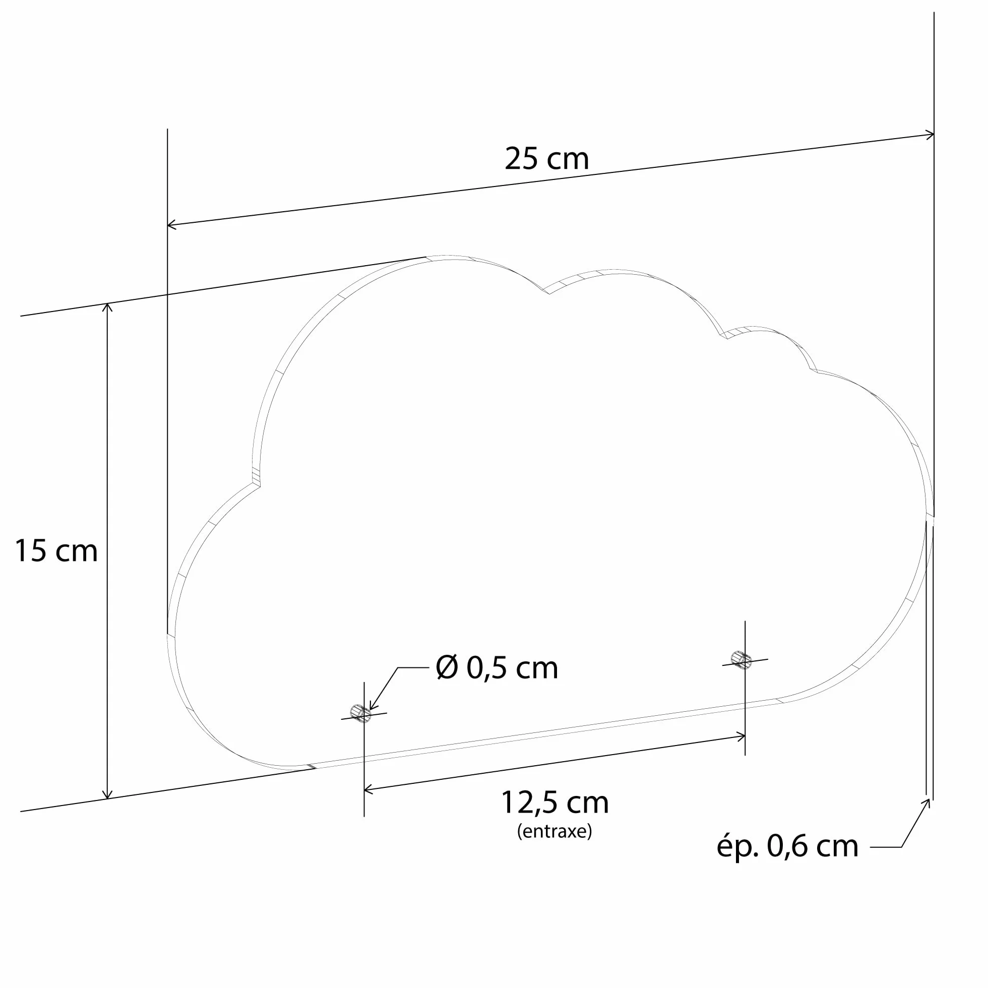 Placa funeraria nube personalizable de plexi con diseño de mar y de sol en diferentes tamaños, grosor de 6 mm, personalizable en varias líneas, 25 x 15 cm