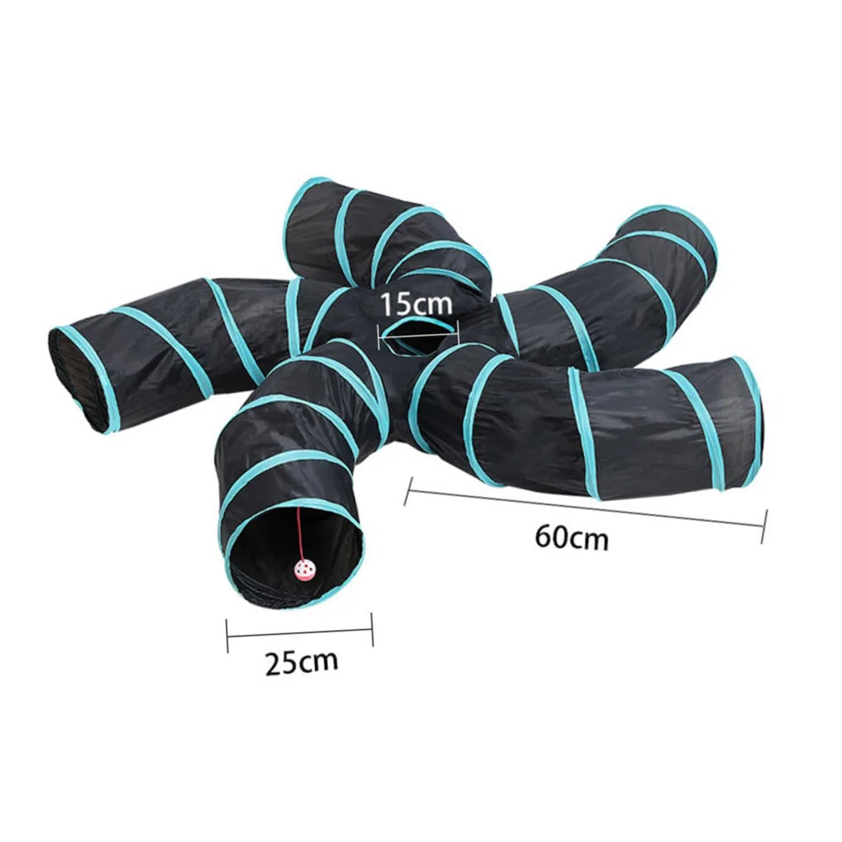 Túnel Plegable para Gatos Interactivo, Educativo, Forma S