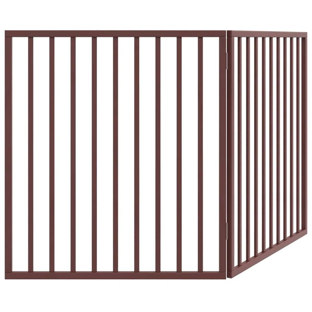 2 piezas de portería plegable marrón 160 cm madera de álamo independiente para perros pequeños y medianos perros cachorros protección seguridad limitación entrenamiento salón