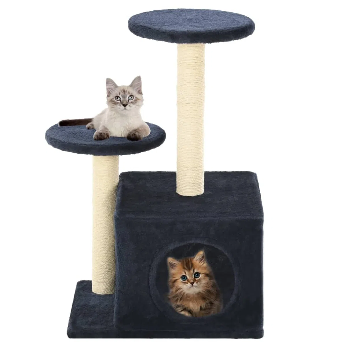 ShGaxin Rascador para Gatos con Poste de sisal, Arbol para Gatos, Gatos Accesorios, Arranhador para Gatos, Arbol Rascador Gatos, 60 cm Azul Oscuro