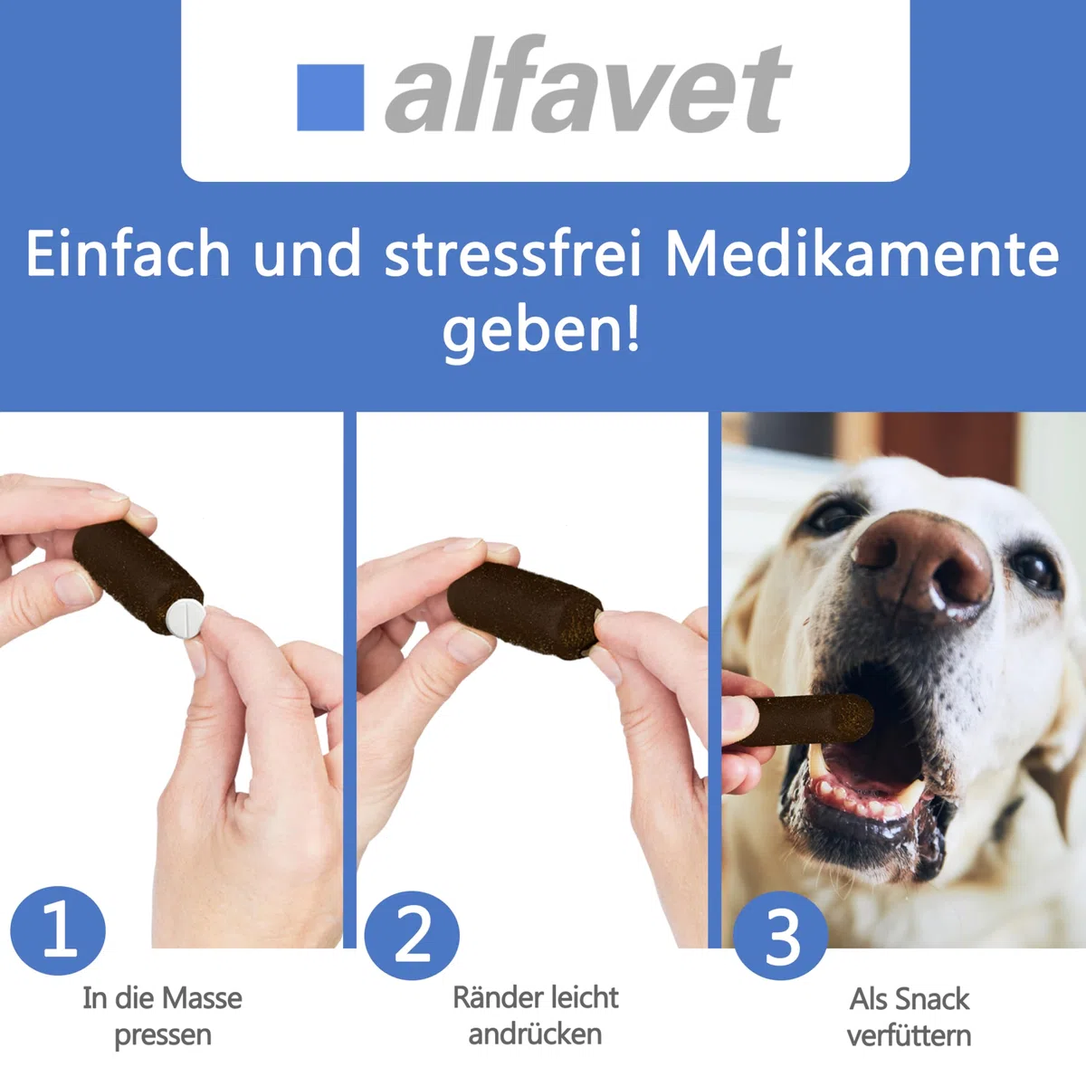 Alfavet FeliGum Troyano Caja 30 x 10 g Escondite Medicamentos Moldeable como Snack Complemento Alimento Complementario para Perros y Gatos